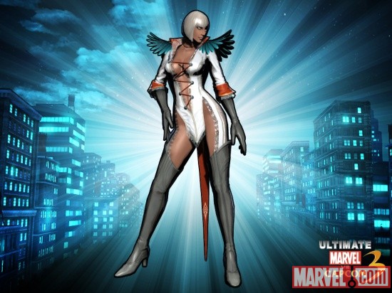 Alternate Trish skin from the Weapon Expert DLC pack for Ultimate Marvel vs. Capcom 3