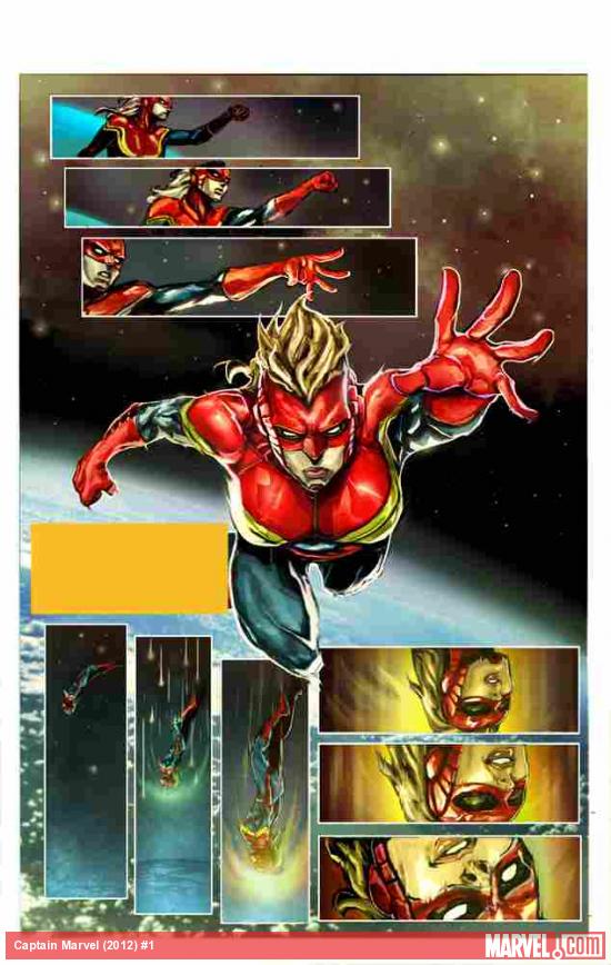 Captain Marvel (2012) #1 preview art by Dexter Soy