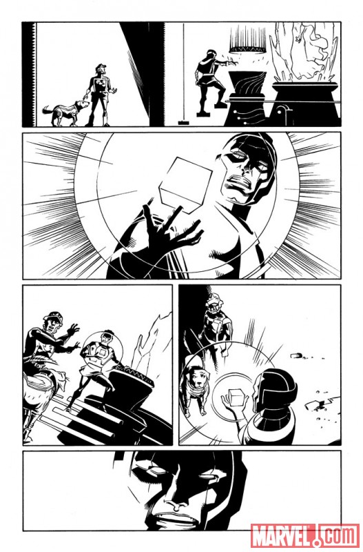 GUARDIANS OF THE GALAXY #19 black and white preview art by Wes Craig