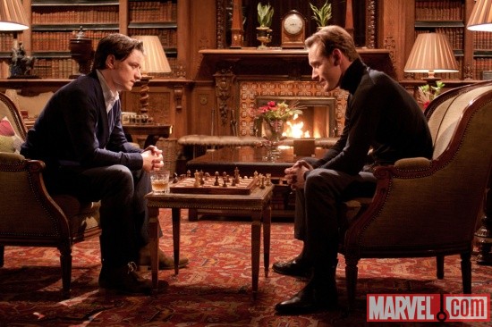 James McAvoy and Michael Fassbender in X-Men: First Class