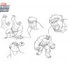 Hulk's model sheet from Marvel's Avengers Assemble