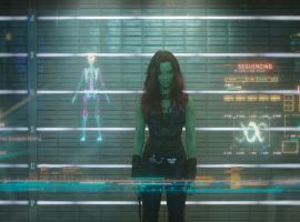 Zoe Saldana stars as Gamora in Marvel's Guardians of the Galaxy