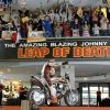 Johnny preparing to do the leap of death