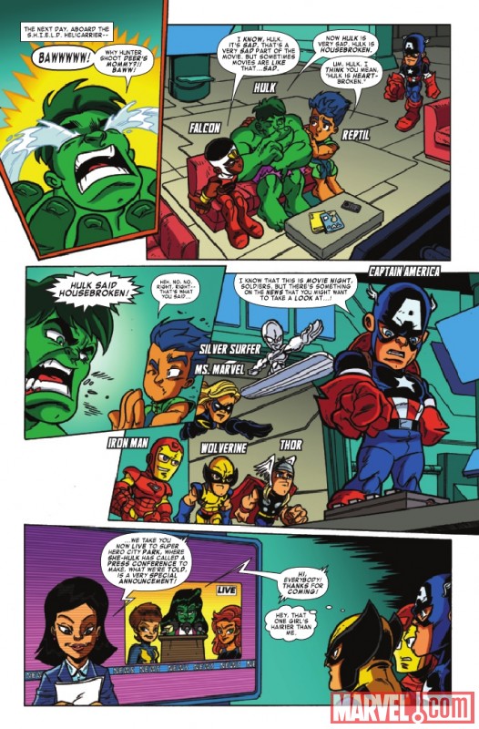SUPER HERO SQUAD #9 preview page by Leonel Castellani