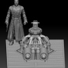 Model of Marvel Select First Avenger Red Skull and Base Accessory from Diamond Select Toys