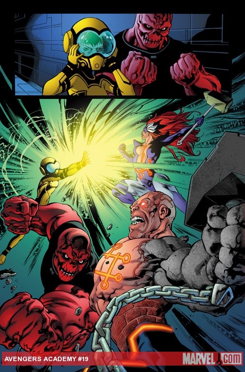 Avengers Academy #19 preview art by Tom Raney