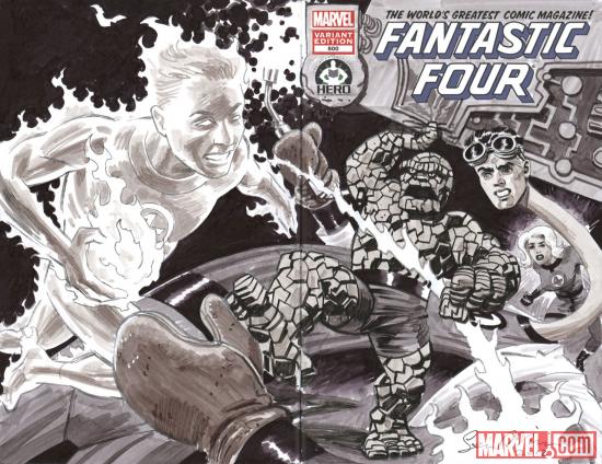 Fantastic Four #600 Hero Initiative variant cover by Sean Phillips