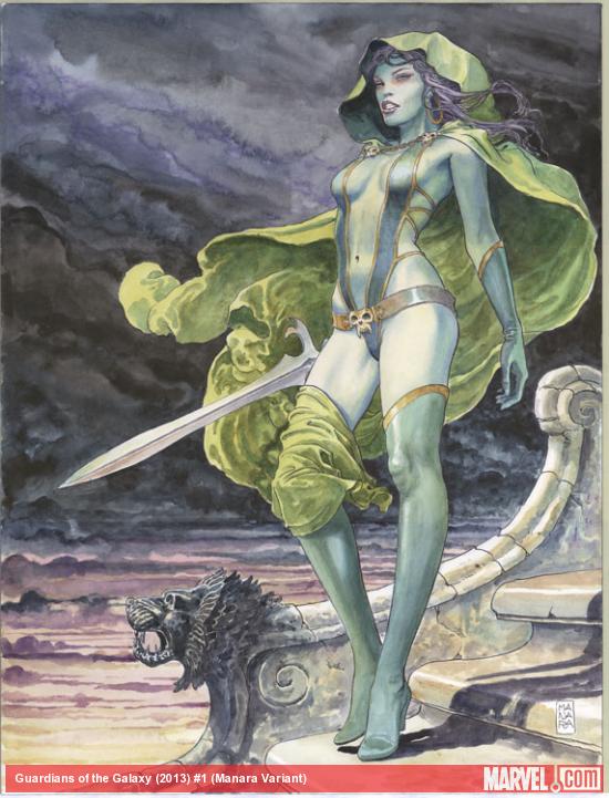 Guardians of the Galaxy #1 (2013) variant cover by Milo Manara