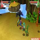 The Green Goblin and Spider-Man grapple with foes.