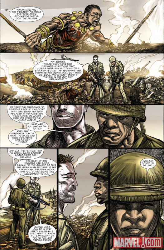CAPTAIN AMERICA/BLACK PANTHER: FLAGS OF OUR FATHERS #3 preview art by Denys Cowan