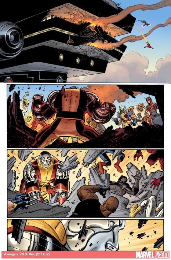 Avengers Vs. X-Men #2 preview art by John Romita Jr.