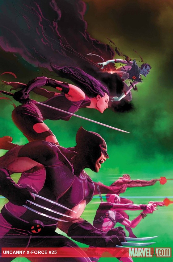 Uncanny X-Force #25 cover by Jerome Opena