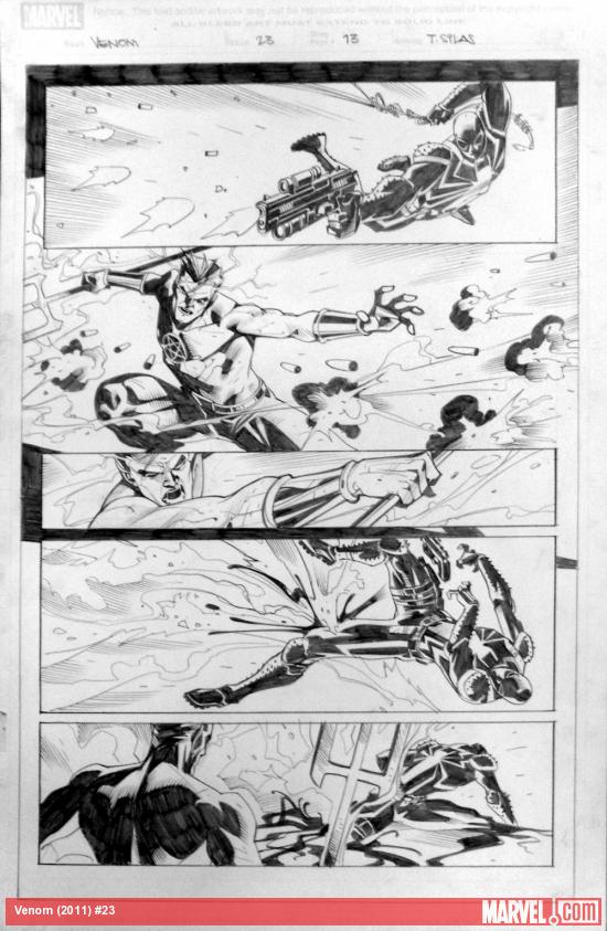 Venom #23 preview inks by Thony Silas
