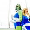 C2E2 2011 - Fantastic Four Cosplay Group - Invisible Woman & She-Hulk