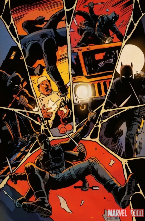 Black Panther in Spider-Island interior art by Francesco Francavilla
