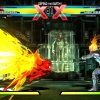 Screenshot of Strider vs. Ghost Rider in "Ultimate Marvel vs. Capcom 3"