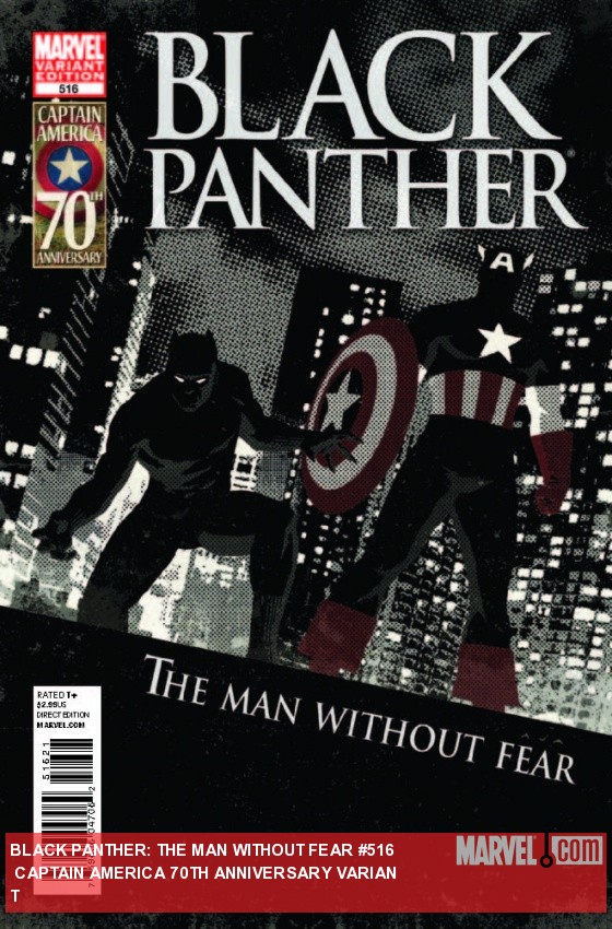 Black Panther: The Man Without Fear (2010) #516 (CAPTAIN AMERICA 70TH ANNIVERSARY VARIANT)