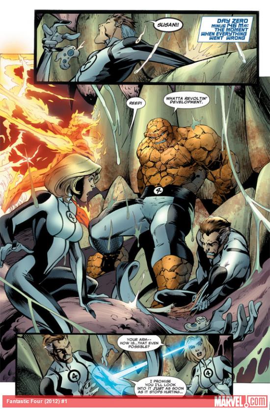 Fantastic Four (2012) #1 preview art by Mark Bagley