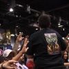 Ryan Penagos shows some love for the fans in the back