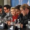 The cast at the press conference at the London premiere of "Marvel's The Avengers"