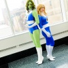 C2E2 2011 - Fantastic Four Cosplay Group - Invisible Woman & She-Hulk