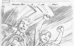 Fantastic Four (2012) #2 preview pencils by Mark Bagley