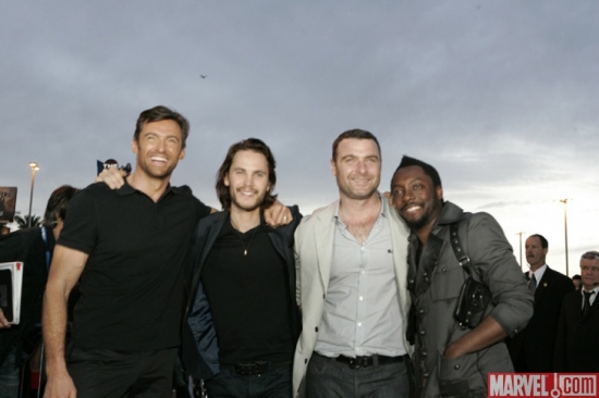 Hugh Jackman, Taylor Kitsch, Liev Schreiber and Will.i.am at the ''X-Men Origins: Wolverine'' movie premiere in Tempe, Ariz.