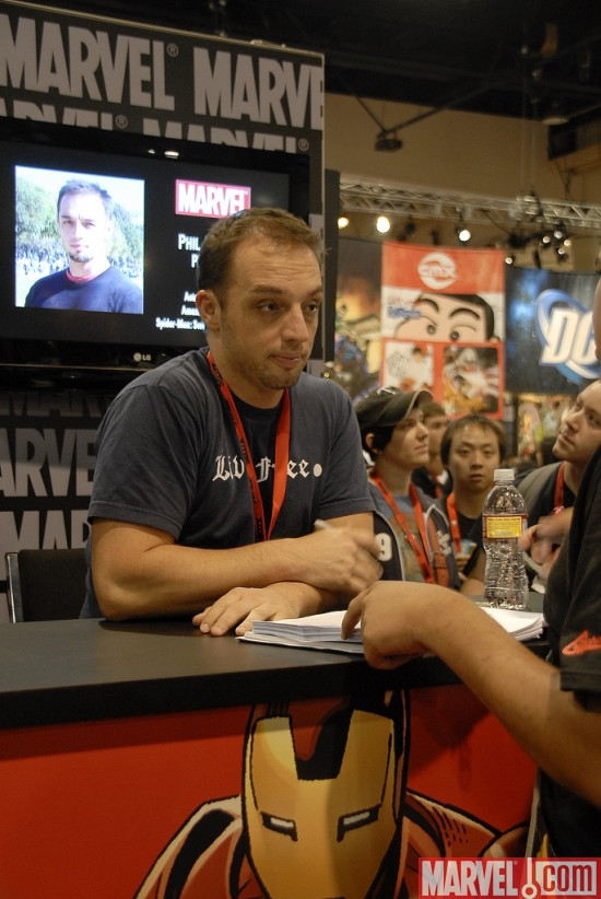Artist Phil Jimenez at the Marvel Booth