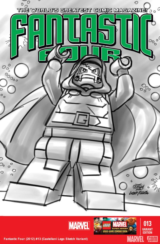 Fantastic Four (2012) #13 (Castellani Lego Sketch Variant)