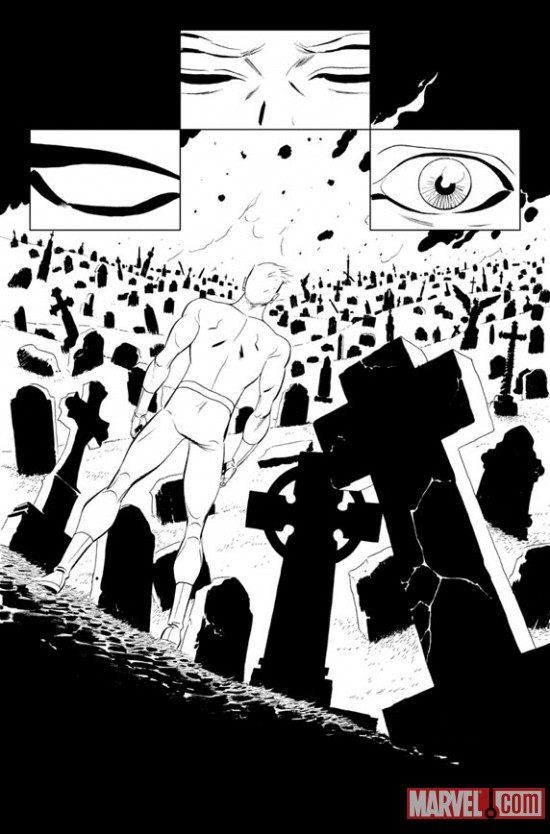 Daredevil (2011) #1 black and white preview art