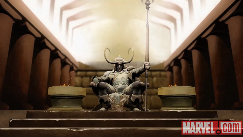 Loki claims the throne in Thor & Loki: Blood Brothers