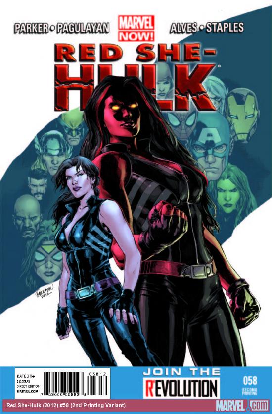 RED SHE-HULK 58 2ND PRINTING VARIANT