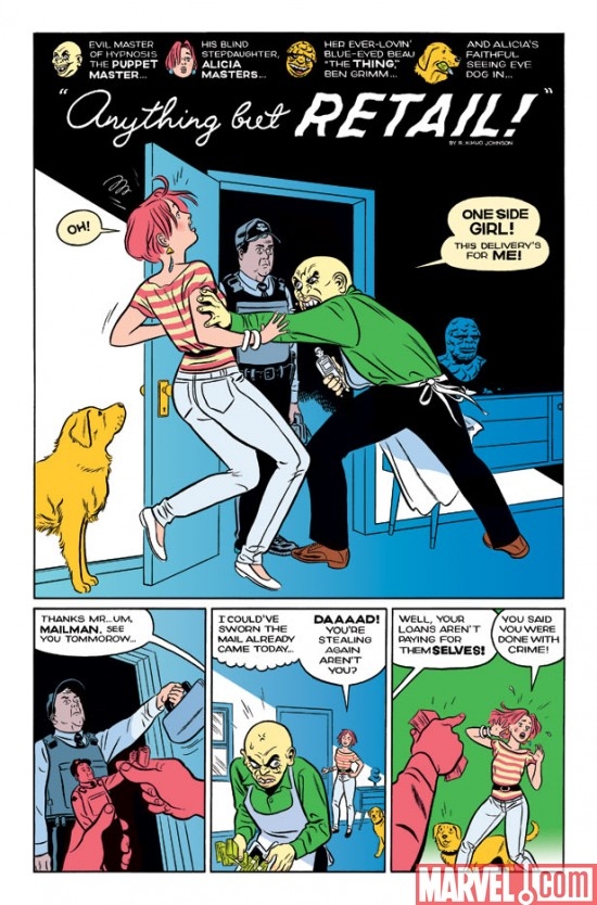 A page from R. Kikuo Johnsons contribution to STRANGE TALES #2