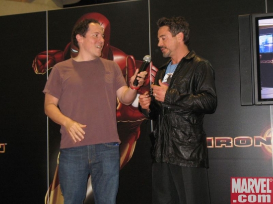 Jon Favreau and Robert Downey Jr.