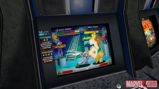 Screenshot of Ryu vs. Jin in Marvel vs. Capcom Origins
