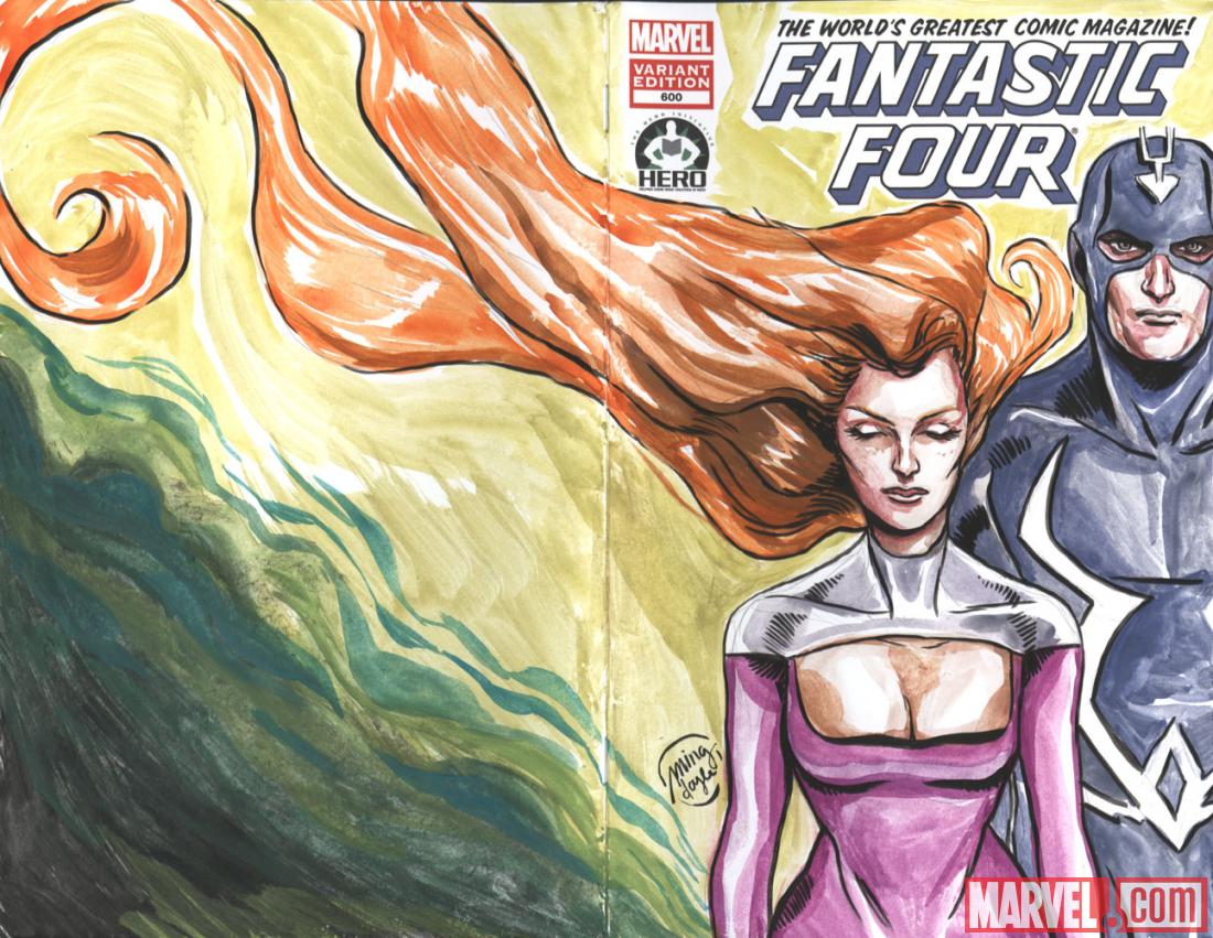 Fantastic Four #600 Hero Initiative variant cover by Ming Doyle
