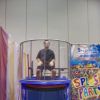 Joe Q in a dunking booth to benefit the Hero Initiative...