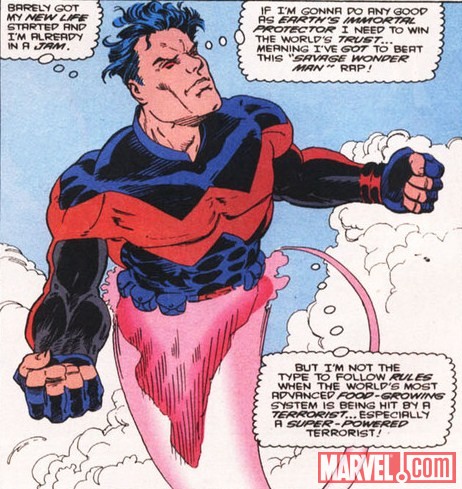 Wonder Man's 90's look