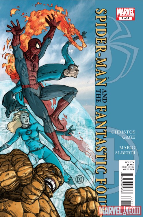SPIDER-MAN/FANTASTIC FOUR #1 cover by Mario Alberti