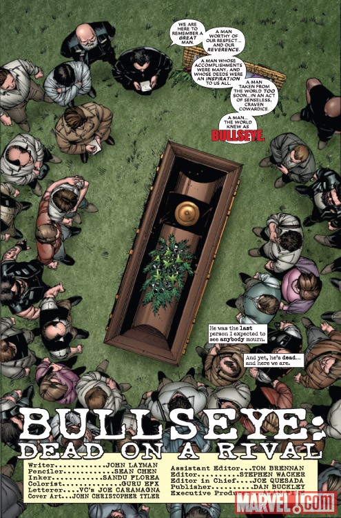 SHADOWLAND: BULLSEYE #1 preview art by Sean Chen