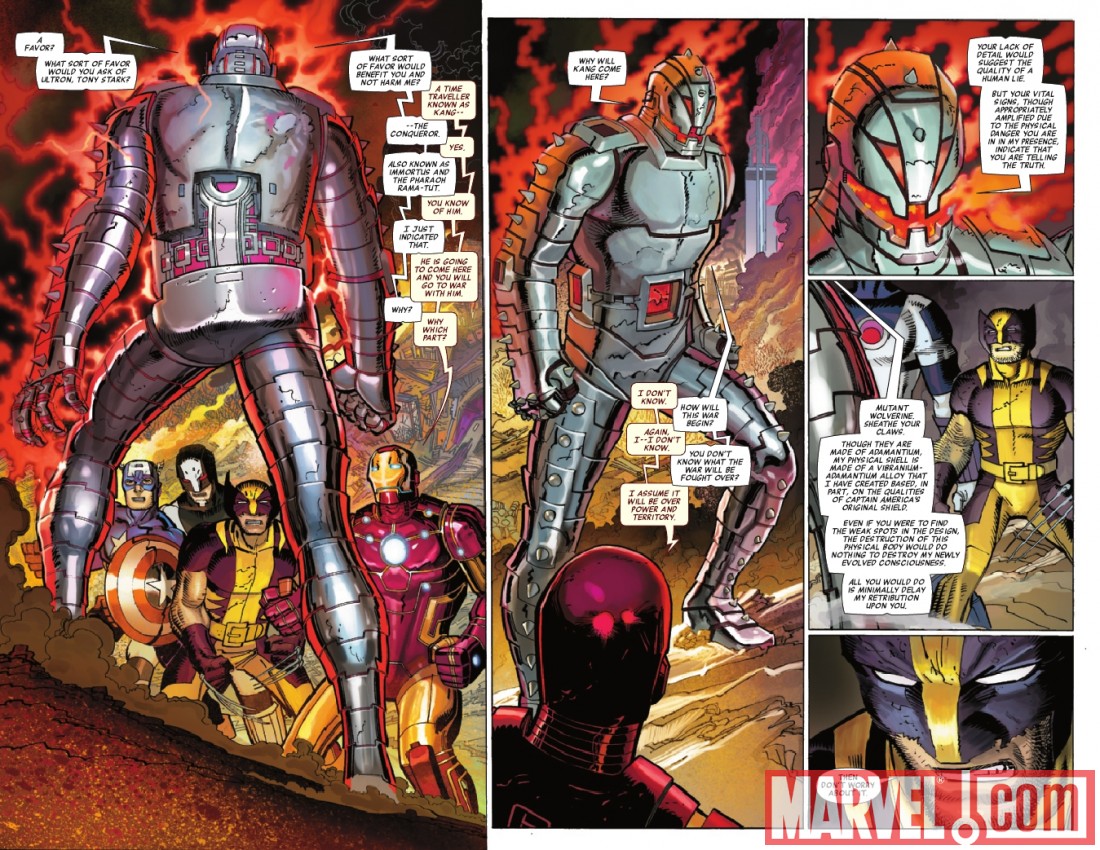 Image Featuring Iron Man, Ultron, Wolverine