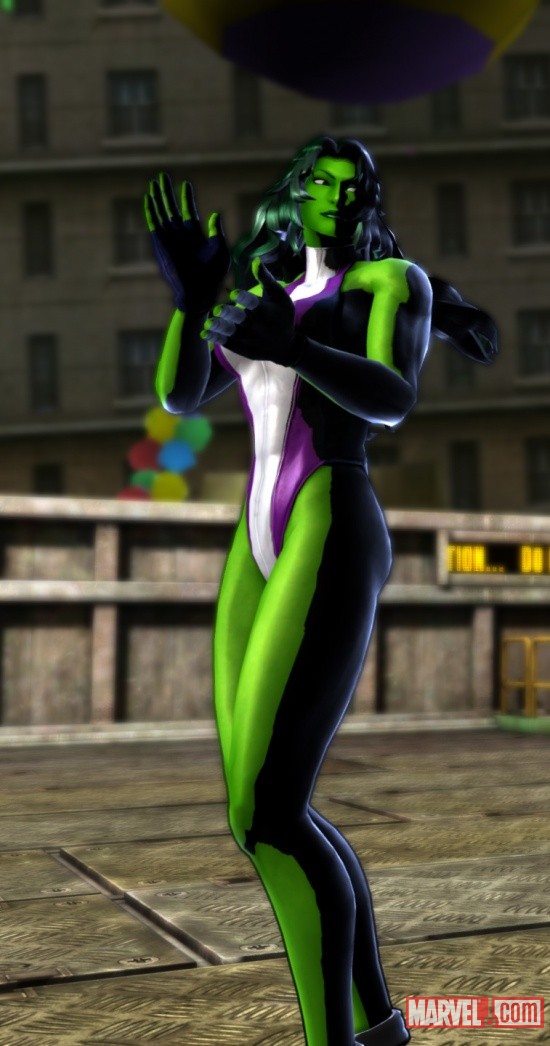 She-Hulk in Marvel vs. Capcom 3