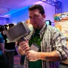 Agent M with the Thor Lightning Hammer from Hasbro at Toy Fair 2011