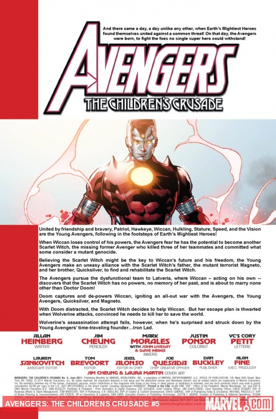 Avengers: The Children's Crusade #5 preview art by Jim Cheung