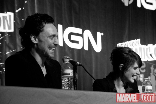 New York Comic Con 2011: Tom Hiddleston & Cobie Smulders at the Marvel's The Avengers Panel
