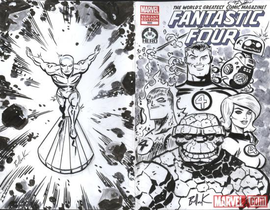 Fantastic Four #600 Hero Initiative variant cover by David Bullock