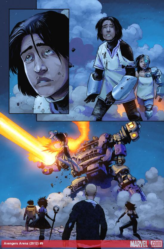 Avengers Arena #9 preview art by Kev Walker