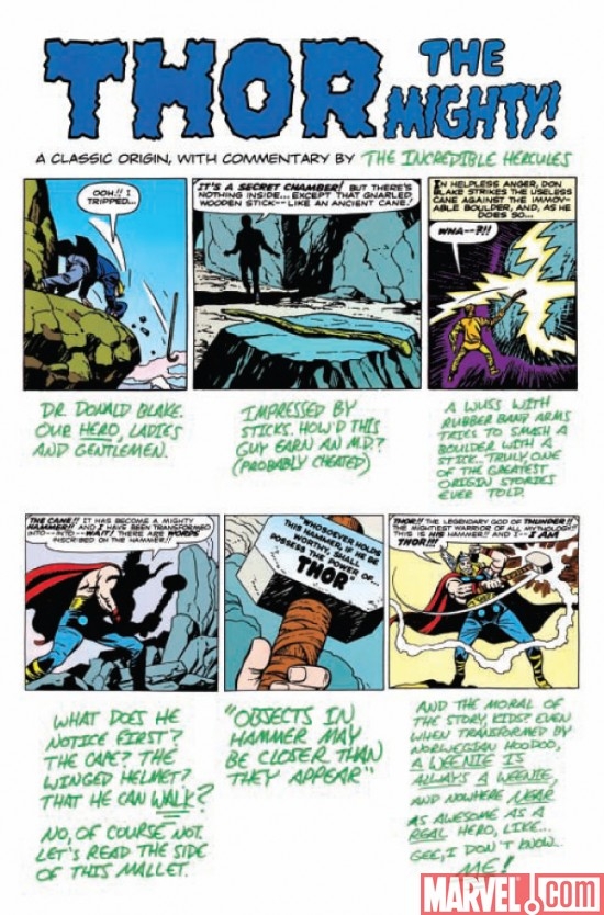 INCREDIBLE HERCULES #132, intro page