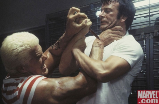 The Punisher battles the Russian