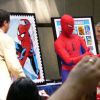 Spider-Man gives thumbs up to the Marvel stamps